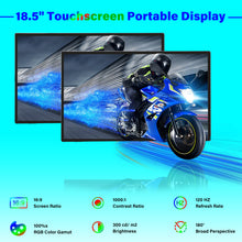 52Pi 18.5 Inch 1920x1080 Capacitive Touch Screen 100-120Hz IPS Display Portable Screen Monitor, Supports Installation of Raspberry Pi 5/4B/3B/3B+