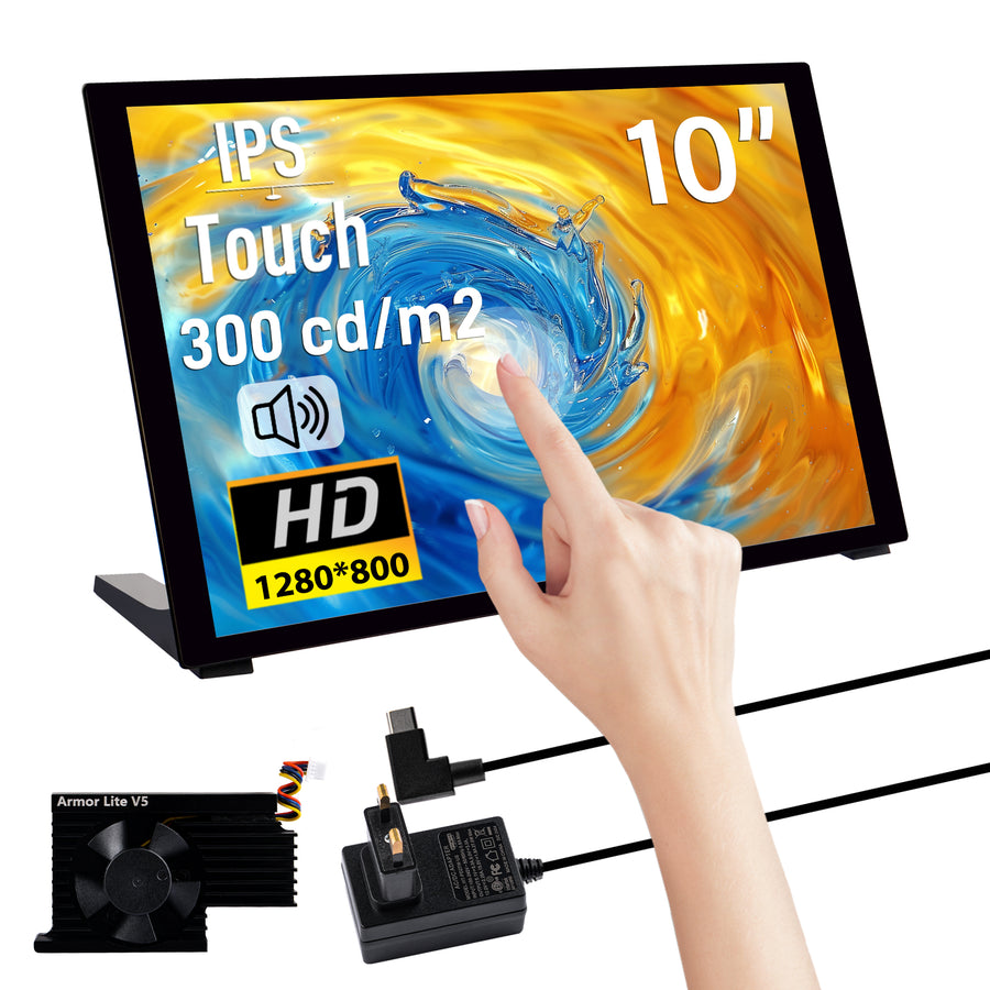 52Pi 10.1-inch Touch Screen 1280X800 Capacitive Monitor LCD