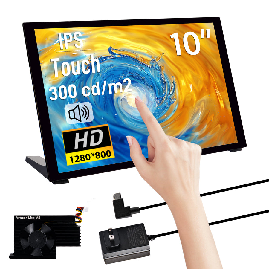 52Pi 10.1-inch Touch Screen 1280X800 Capacitive Monitor LCD