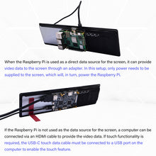 52Pi 11.26 Inch Capacitive Touch Screen 1920X440 HDMI Display Screen with Audio Interface for Raspberry Pi 5/4B/3B/3B+
