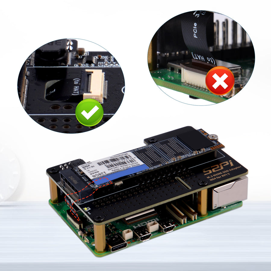 52Pi N04 M.2 NVMe to PCIe Adapter for Raspberry Pi 5