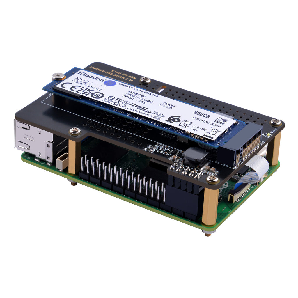 52Pi N04 M.2 NVMe to PCIe Adapter for Raspberry Pi 5, Support M.2 NVMe ...