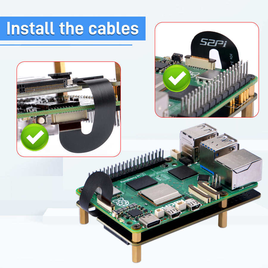 52Pi N07 PCIe M.2 M-key NVMe SSD PCIe Peripheral Bottom Board for