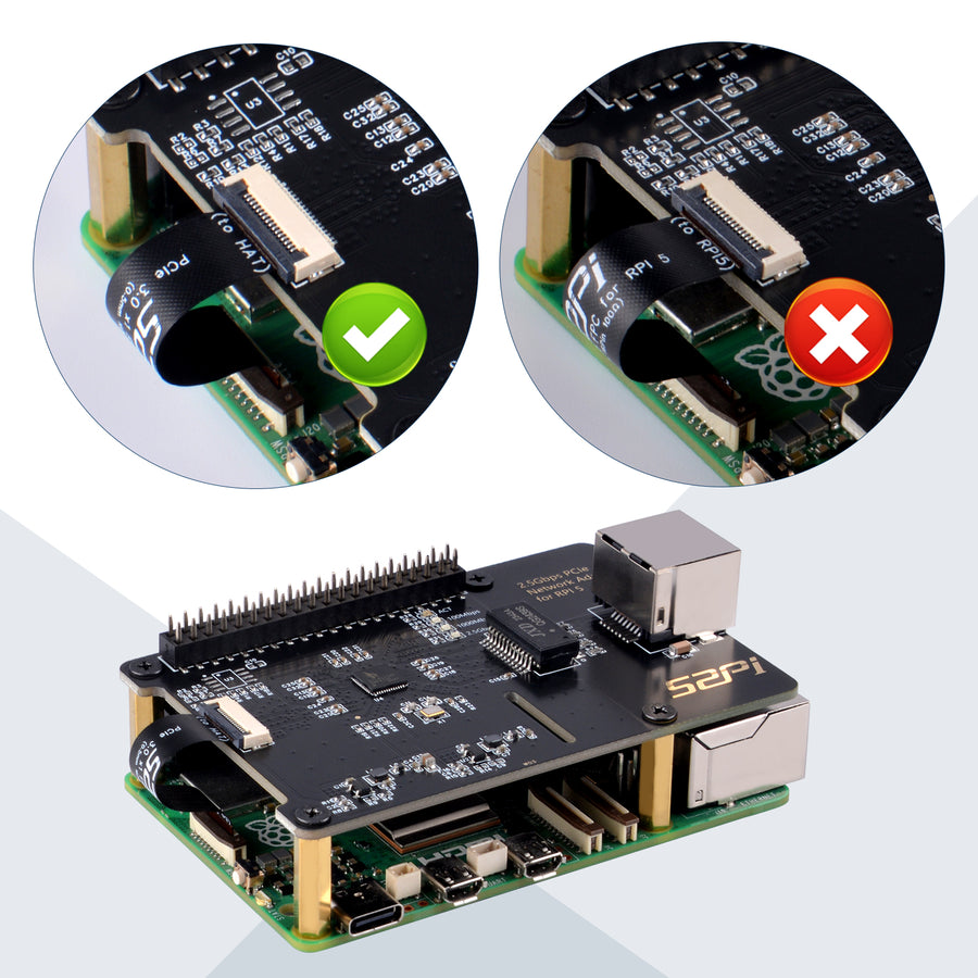 52Pi W03 2.5Gbps PCIe Network Adapter for Raspberry Pi 5