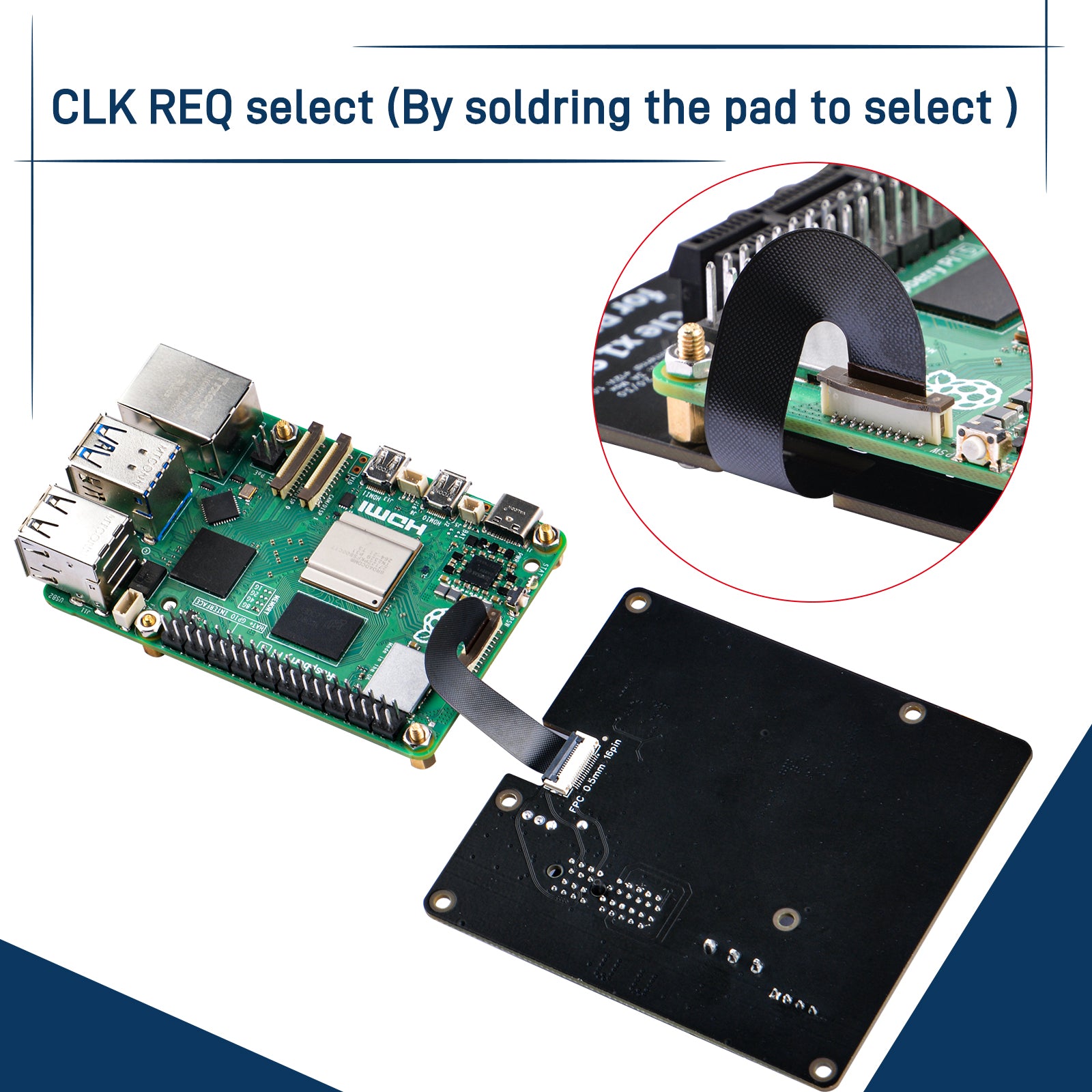 52Pi P02 PCIe Slot for Raspberry Pi 5, Pi 5's PCIe to PCIe x1 slot, Su ...
