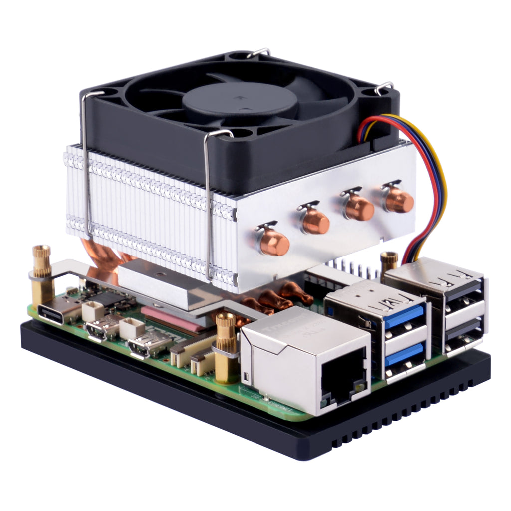 Mechanic Cooler Raspberry 52Pi Low-Profile Plus CPU Cooler for Raspberry Pi 5, Aluminum Heatsink ...
