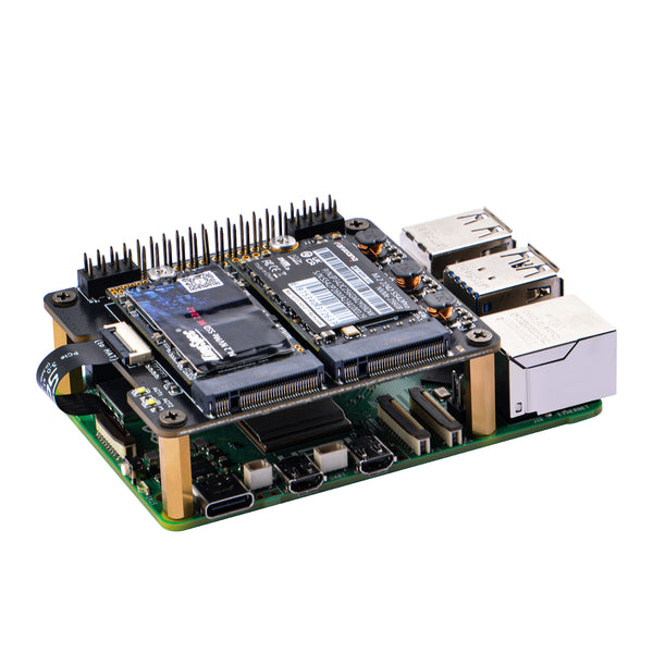 52Pi N20 Dual 2242 NVMe HAT for Raspberry Pi 5, Supprt Two 2242