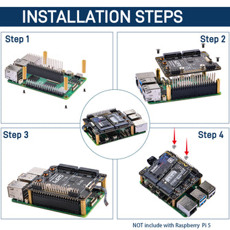 52Pi N20 Dual 2242 NVMe HAT for Raspberry Pi 5, Supprt Two 2242 NVMe SSDs