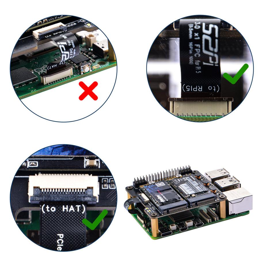 52Pi N20 Dual 2242 NVMe HAT for Raspberry Pi 5, Supprt Two 2242