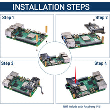 52Pi N10 Tiny PCIe M.2 Key-M NVMe SSD PCIe Peripheral Board for Raspberry Pi 5, Support M.2 NVMe SSD 2230 2242