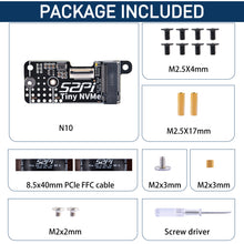 52Pi N10 Tiny PCIe M.2 Key-M NVMe SSD PCIe Peripheral Board for Raspberry Pi 5, Support M.2 NVMe SSD 2230 2242