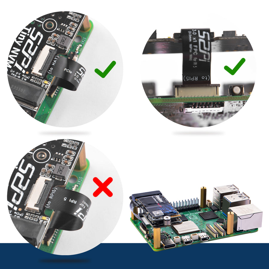 52Pi N10 Tiny PCIe M.2 Key-M NVMe SSD PCIe Peripheral Board for