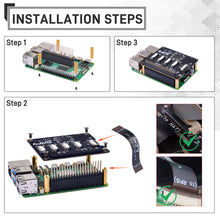52Pi B14 Quad FPC PCIe HAT for Raspberry Pi 5, B14 HAT 1 to 4 PCIe Interface with 40Pin GPIO Pin Header for Raspberry Pi 5