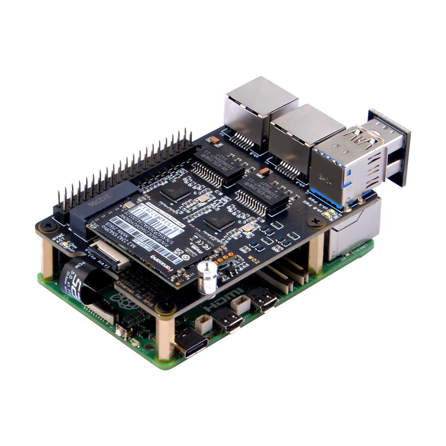 52Pi U2500 Dual M.2 NVME USB3.0 To 2.5g Ethernet For Raspberry Pi