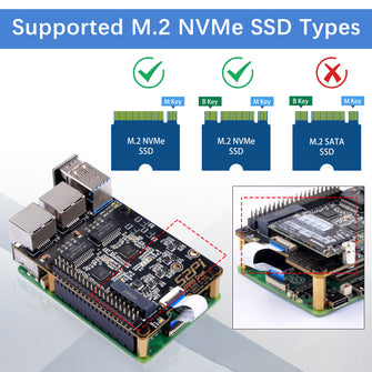 52Pi U2500 Dual M.2 NVME USB3.0 To 2.5g Ethernet For Raspberry Pi 5,Support M.2 NVMe M-key SSDs 2230/2242