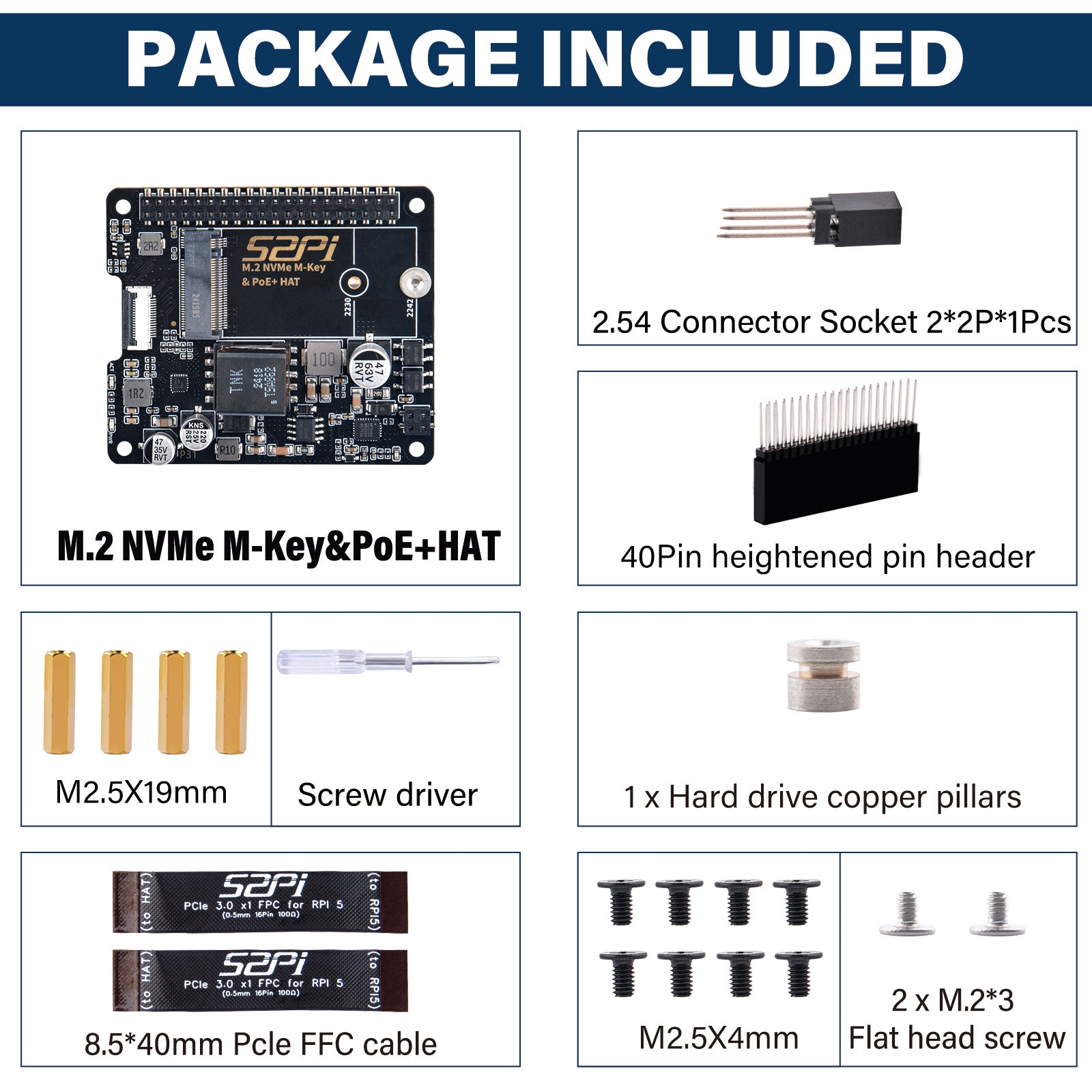 52Pi M.2 NVME M-KEY PoE+ Hat - Thumbnail 5