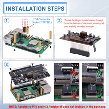 52Pi P33 M.2 NVMe 2280 PoE+ HAT Extension Board for Raspberry Pi 5, Support M.2 NVMe SSDs  2230/2242/2260/2280