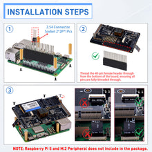 52Pi P33 M.2 NVMe 2280 PoE+ HAT Extension Board for Raspberry Pi 5, Support M.2 NVMe SSDs  2230/2242/2260/2280