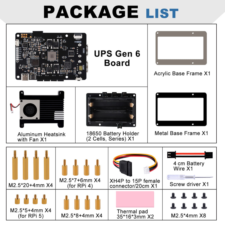 52Pi UPS Gen 6 Power Module with Physical Power Button