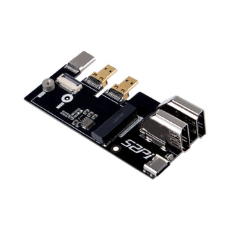 52Pi Micro HDMI to HDMI Multifunctional Adapter for Raspberry Pi 5, with PCIe 3.0x1 M.2 slot, Support M.2 NVMe SSD 2230 2242
