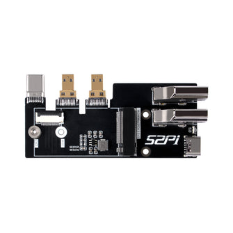 52Pi Micro HDMI to HDMI Multifunctional Adapter for Raspberry Pi 5, with PCIe 3.0x1 M.2 slot, Support M.2 NVMe SSD 2230 2242