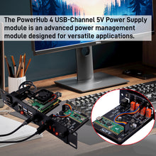 52Pi 4 USB-Channel 5V Power Supply Module for Raspberry Pi Pico, 0.91-inch OLED Screen, Compatible with 1U Rack Mounting