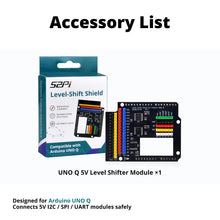 52Pi Level-Shift Shield for Arduino UNO Q, IIC I2C Level Converter 3.3V-5V Bi-Directional Shifter Module