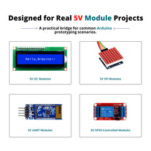 52Pi Level-Shift Shield for Arduino UNO Q, IIC I2C Level Converter 3.3V-5V Bi-Directional Shifter Module