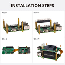 52Pi 5-Bay SATA Storage Expansion Board  for Raspberry Pi 5,  with 4 onboard SATA ports and 1 external eSATA port & 12V DC 5525 / 4-Pin Molex