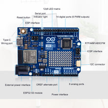 Arduino UNO R4 WiFi Development Board, supports Wi-Fi and Bluetooth wireless connectivity, Qwiic Connector