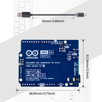 Arduino UNO R4 WiFi Development Board, supports Wi-Fi and Bluetooth wireless connectivity, Qwiic Connector