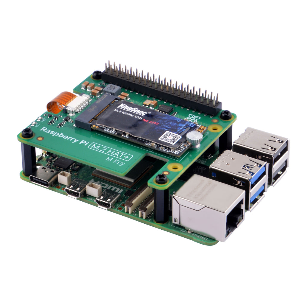 Raspberry Pi M.2 HAT+ for Raspberry Pi 5, Support M.2 SSD 2230/2242 ...