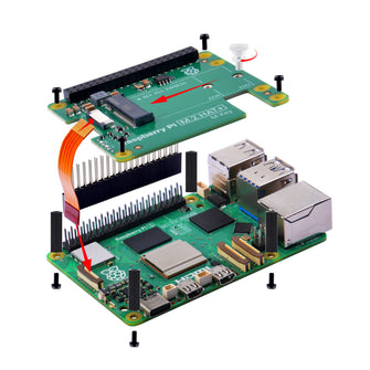 Raspberry Pi M.2 HAT+ for Raspberry Pi 5, Support M.2 SSD 2230/2242