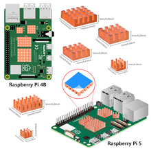 52Pi Copper Heatsinks for Raspberry Pi 5 and Raspberry Pi 4 Model B (18PCS )