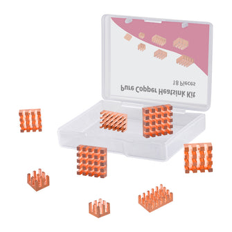 Copper Heatsinks for Raspberry Pi 5 and Raspberry Pi 4 Model B (18PCS )