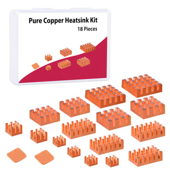 Copper Heatsinks for Raspberry Pi 5 and Raspberry Pi 4 Model B (18PCS )