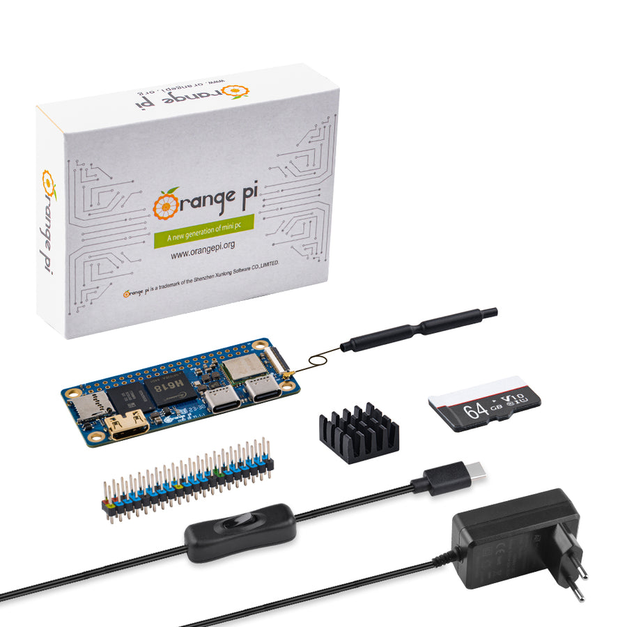 52Pi Orange Pi Zero 2W 2GB/4GB with Power Heatsink 64GB TF Card