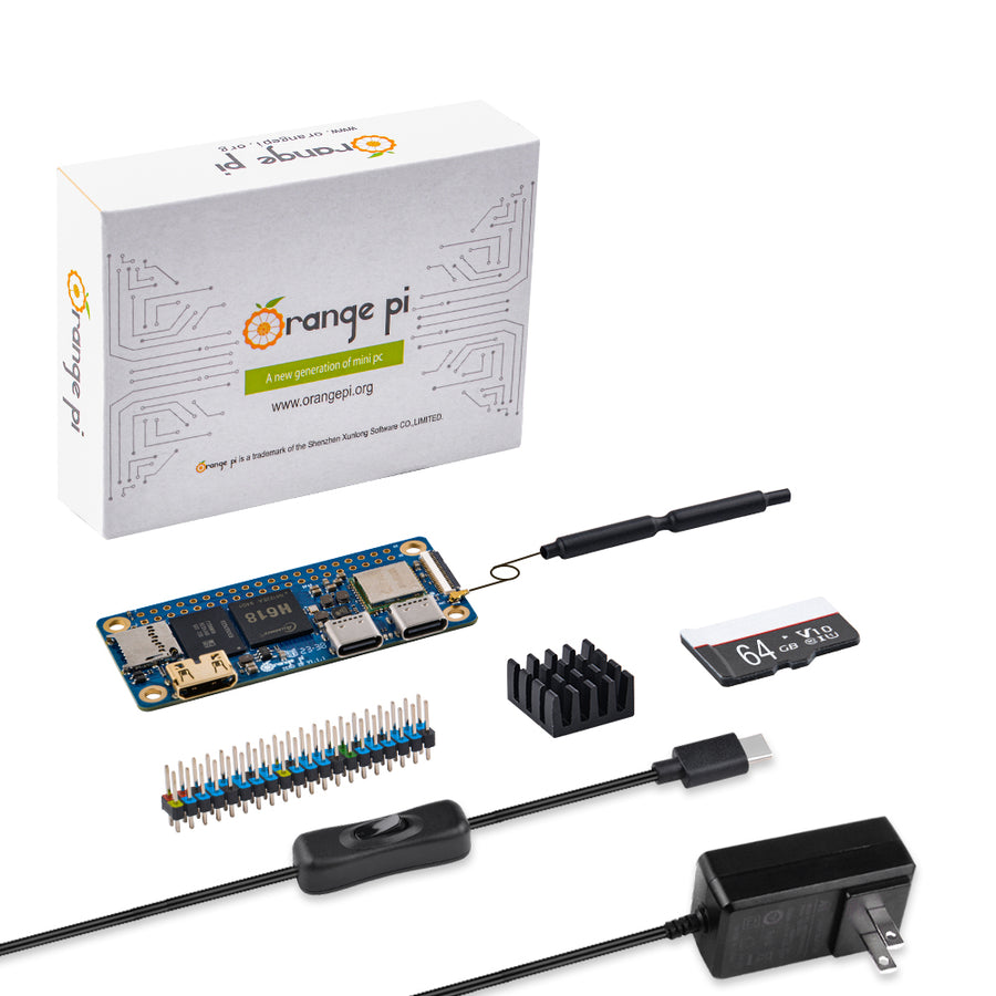 52Pi Orange Pi Zero 2W 2GB/4GB with Power Heatsink 64GB TF Card