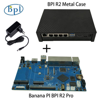 52Pi Banana PI BPI-R2 Pro Rockchip RK3568 Quad-core 2G LPDDR4 16G eMMC Support PCIE M.2 key-e SATA SBC Opensource Router Demo Board