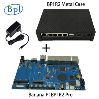 52Pi Banana PI BPI-R2 Pro Rockchip RK3568 Quad-core 2G LPDDR4 16G eMMC Support PCIE M.2 key-e SATA SBC Opensource Router Demo Board