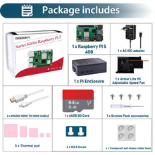 52Pi Starter Kit for Raspberry Pi 5 8GB, with Raspberry Pi 5 8GB Board, Case, 64GB Card, Card Reader, HDMI Cables and 27W USB C Power Supply