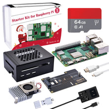 52Pi Starter Kit for Raspberry Pi 8GB, Includes Raspberry Pi 5 8GB Board, N04 M.2 NVMe SSD PCIe Peripheral Board, Metal Case with Active Cooler, 64GB SD Card, HDMI Cable & 27W USB C Power Supply for Raspberry Pi 5