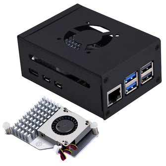 Metal case for Raspberry Pi 5, with Cooling Fan and Heatsinks
