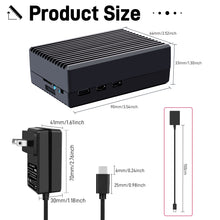 52Pi Aluminum Passive Cooling Case Black Enlosure Shell for Raspberry Pi 5