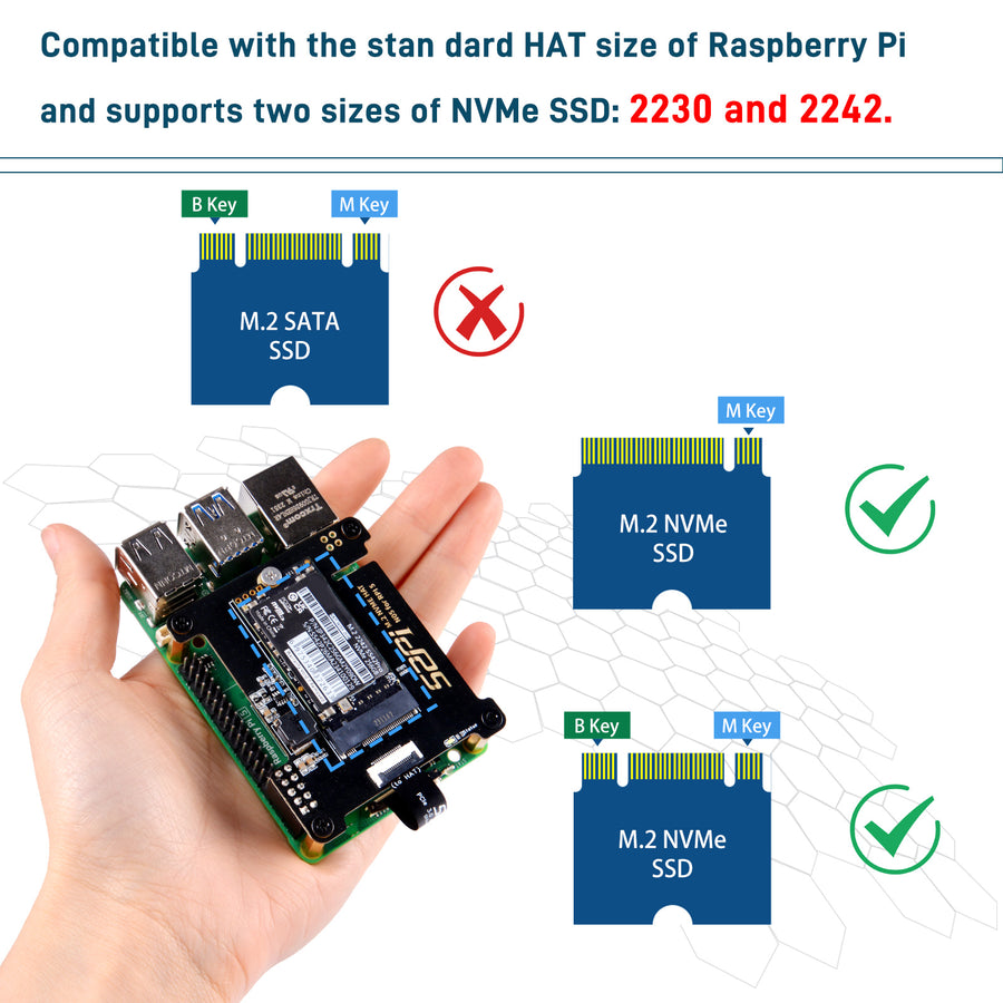 thumbnail image 2 of Waveshare PCIe To M.2 Adapter For Raspberry Pi 5 2 of 10