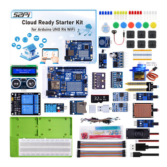 52Pi Cloud Ready Starter Kit with Arduino UNO R4 WiFi, Bluetooth, I2C, 12x8 LED matrix, IoT Integration and Tutorials for Beginners & Engineers
