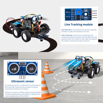 52Pi UNO R3 Smart Robot Car Kit for Arduino, STEM Programming Educatio ...