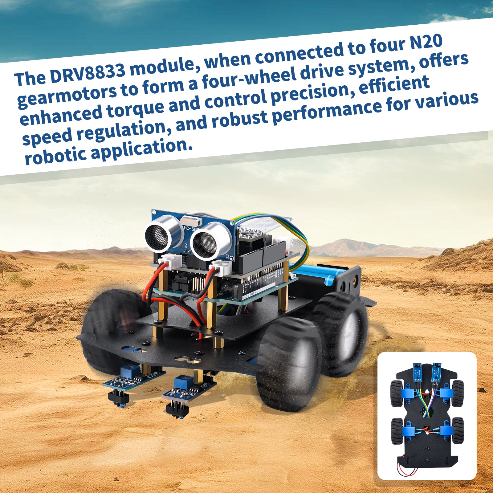 52Pi UNO R3 Smart Robot Car Kit for Arduino, STEM Programming Educatio ...