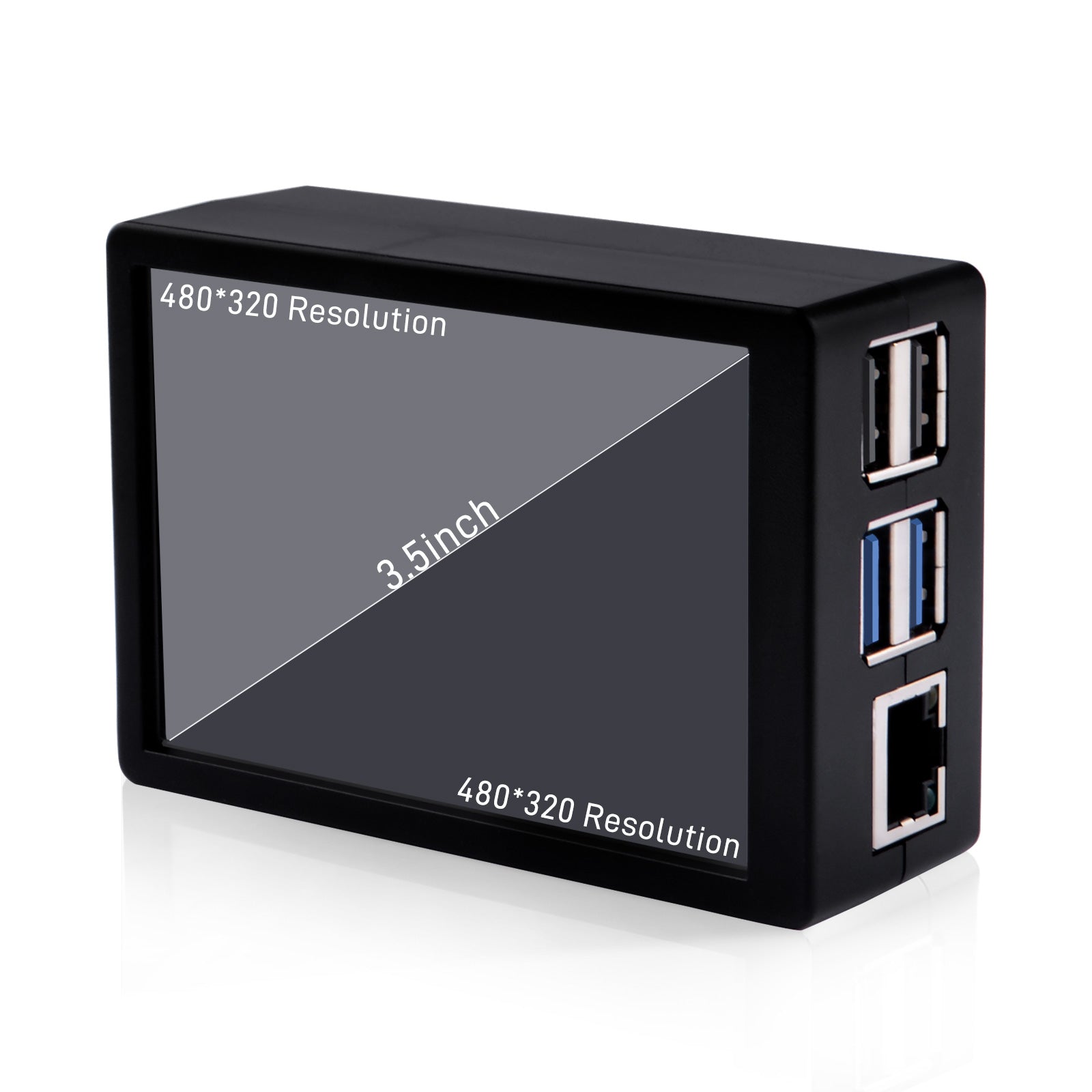 52Pi 3.5 inch HDMI Touch Screen with Case for Raspberry Pi 5, with Off ...