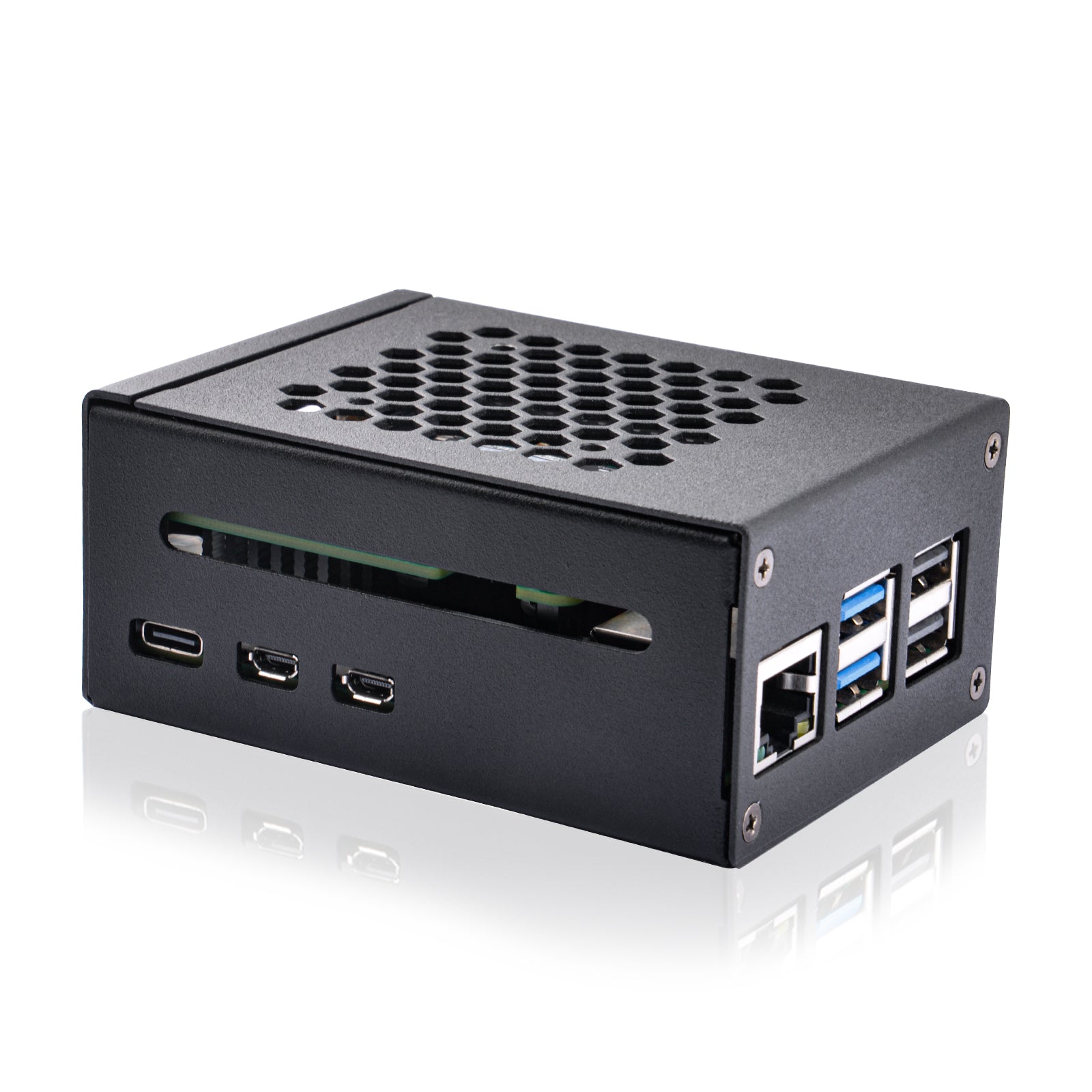 52Pi Metal Case for Raspberry Pi 5,with M.2 HAT+ and Raspberry Pi Acti ...
